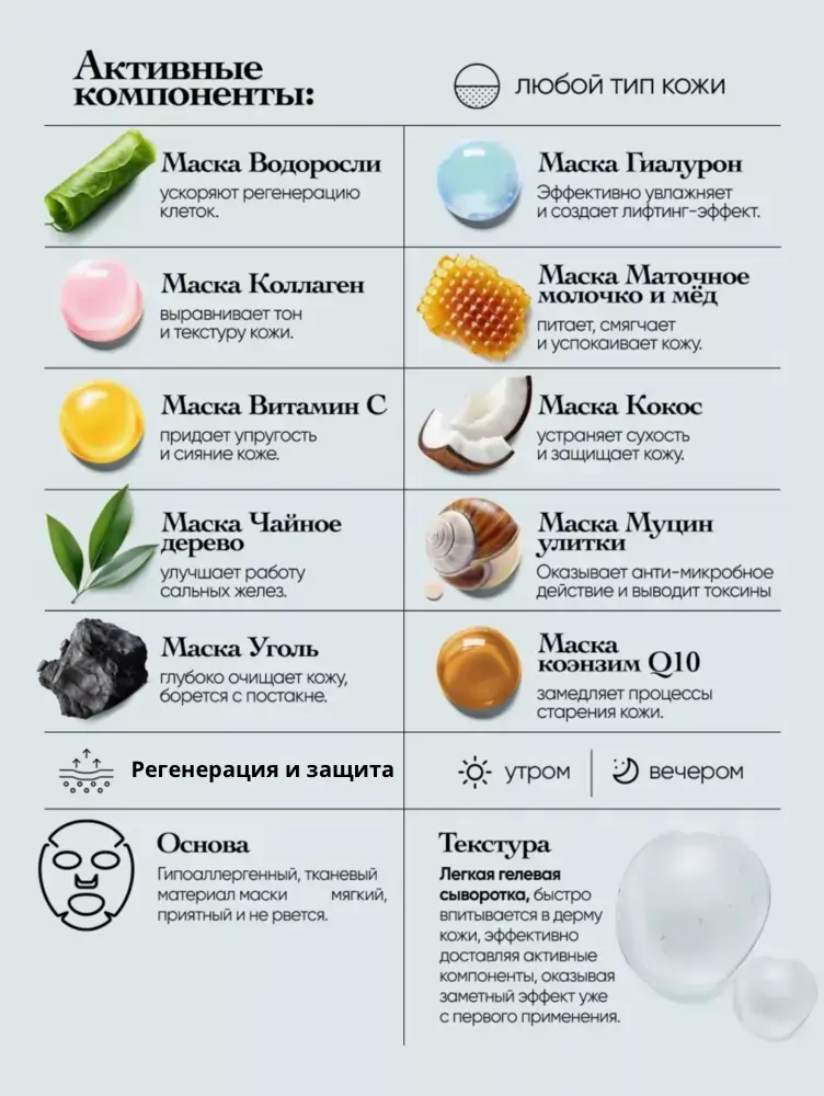 Moisturising sheet masks in Tashkent